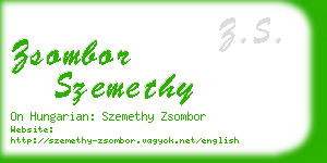 zsombor szemethy business card